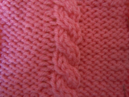 cable with ripples knitting stitch